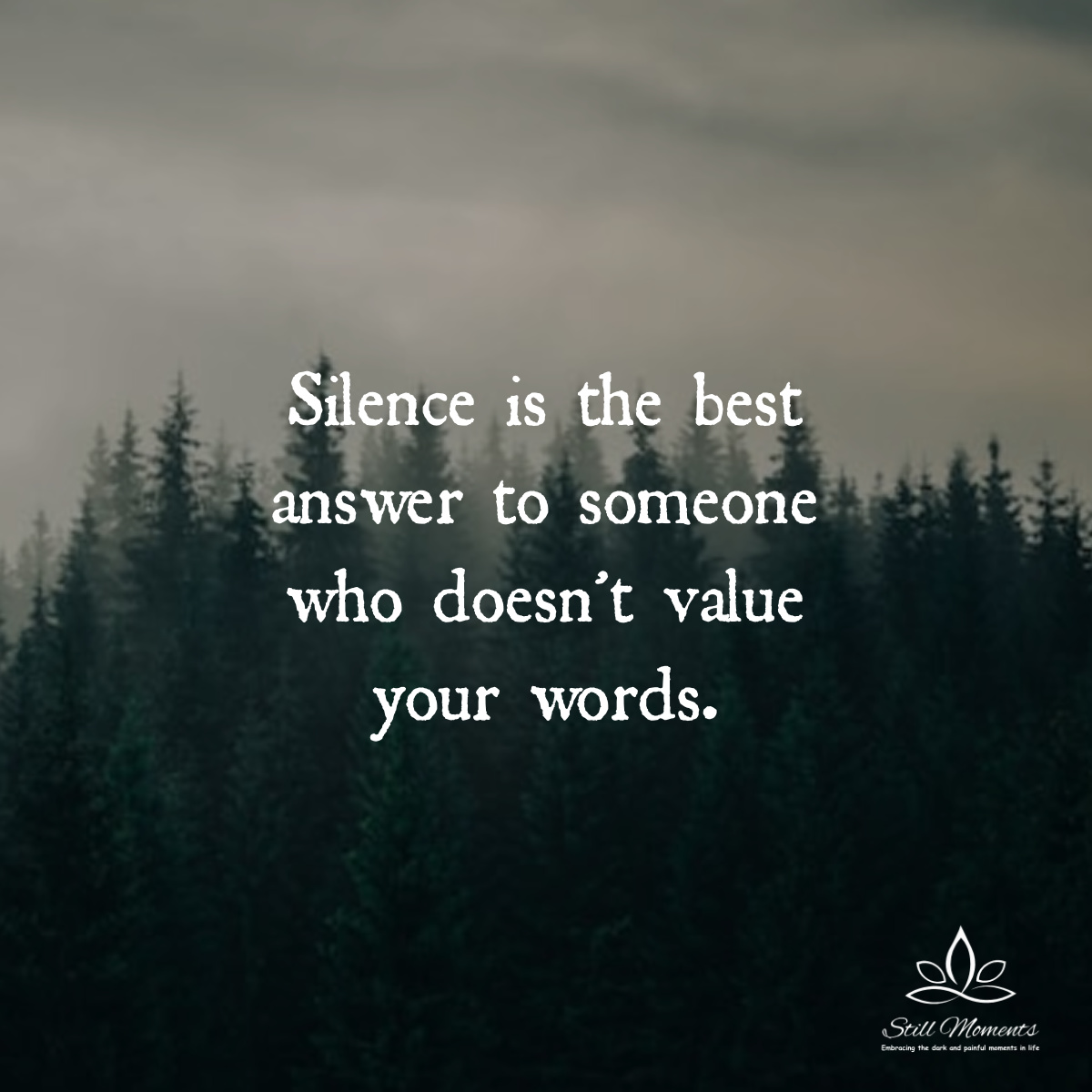 Silence Is the Best Answer to Someone Who Doesn’t Value Your Words ...
