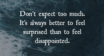 Don’t Expect Too Much