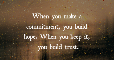 When You Make A Commitment, You Build Hope