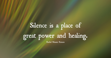 Silence Is A Place Of Great Power And Healing – Rachel Naomi Remen