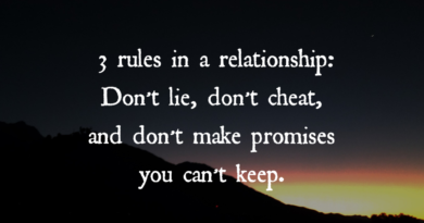 Three Rules In A Relationship