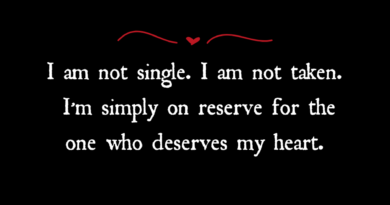 I’m On Reserve For The One Who Deserves My Heart