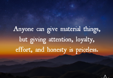 Anyone Can Give Material Things